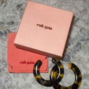 Cult Gaia Tortoise Shell Hoop Earrings